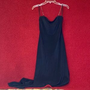 Charlotte Russe, long black gown with metal straps